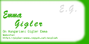 emma gigler business card